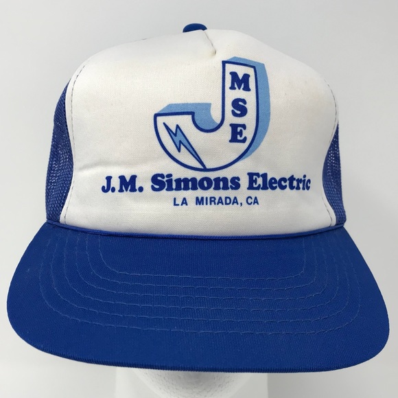 J.M. Simons Electric MSA Vintage Foam Trucker Hat - Picture 1 of 8